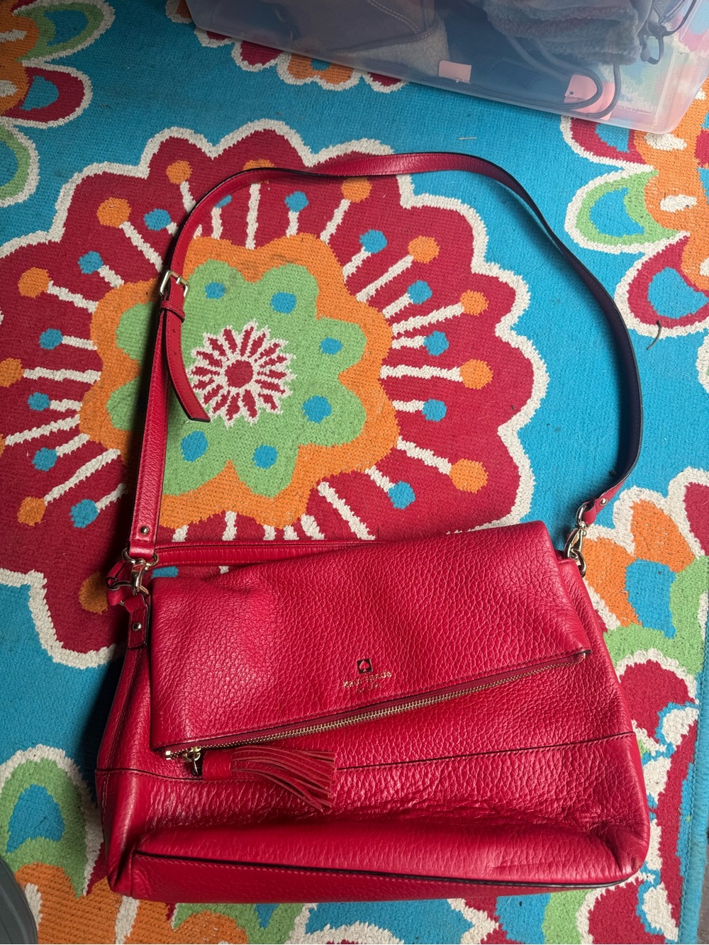 Kate Spade Red Leather Crossbody Bag - Women